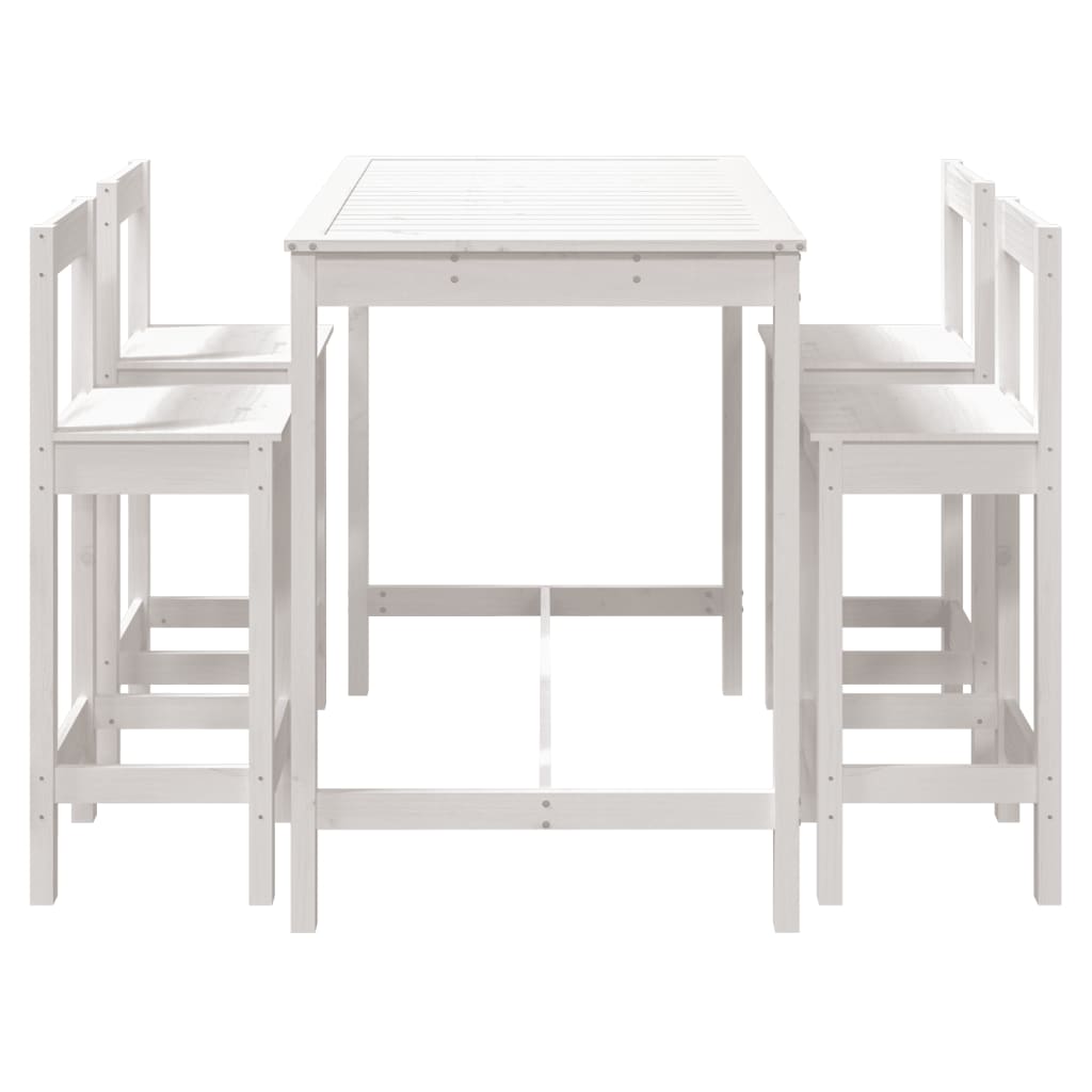 vidaXL 5-delige Barset massief grenenhout