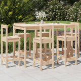 vidaXL 7-delige Barset massief grenenhout