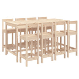 vidaXL 9-piece Bar Set Solid Pinewood
