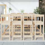 vidaXL 9-piece Bar Set Solid Pinewood