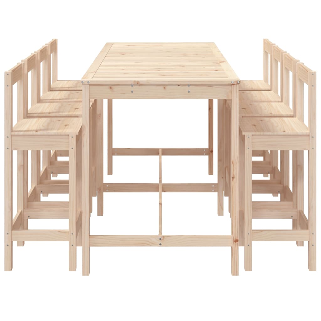 vidaXL 9-piece Bar Set Solid Pinewood