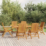 vidaXL 5-delige Tuinset massief teakhout