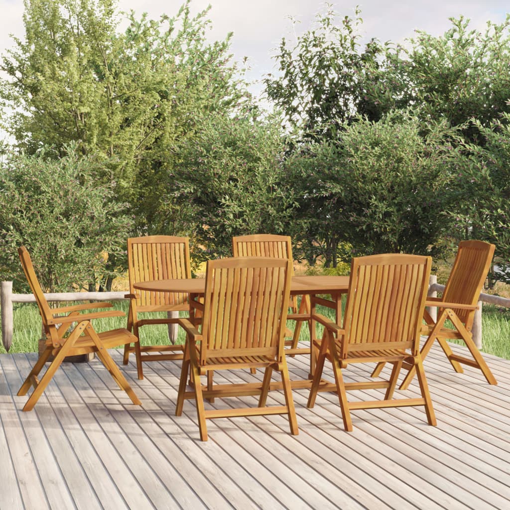 vidaXL 5-delige Tuinset massief teakhout