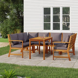 vidaXL 4-Piece Garden Lounge Set with Cushions Solid Acacia Wood