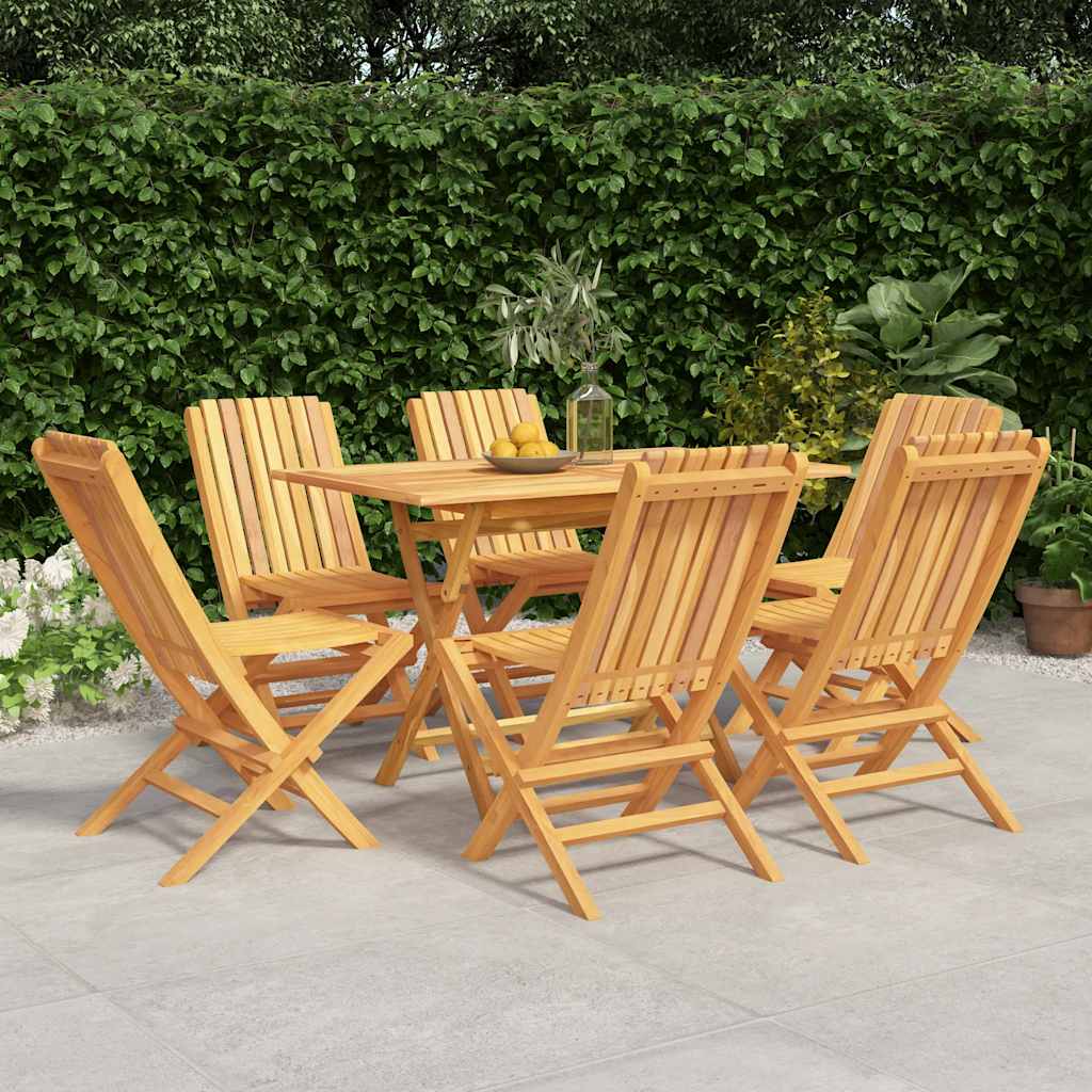 vidaXL 5-delige Tuinset massief teakhout