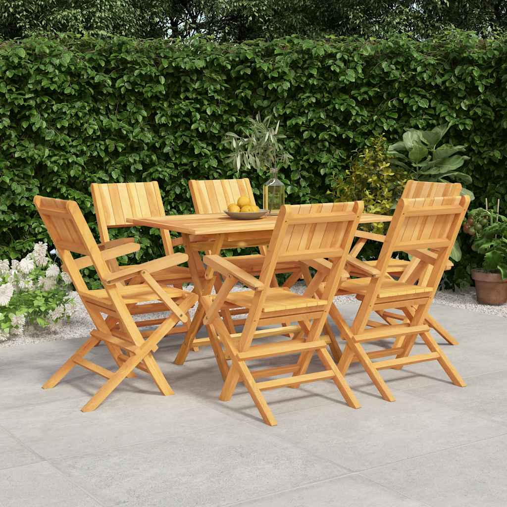 vidaXL 5-delige Tuinset massief teakhout