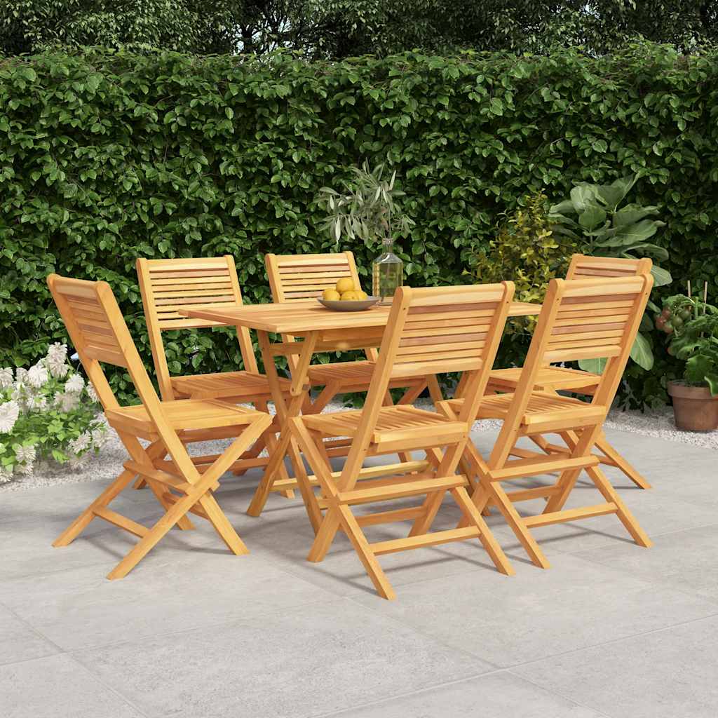vidaXL 5-delige Tuinset massief teakhout