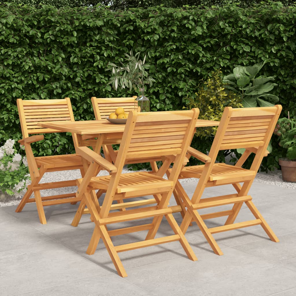 vidaXL 5-delige Tuinset massief teakhout
