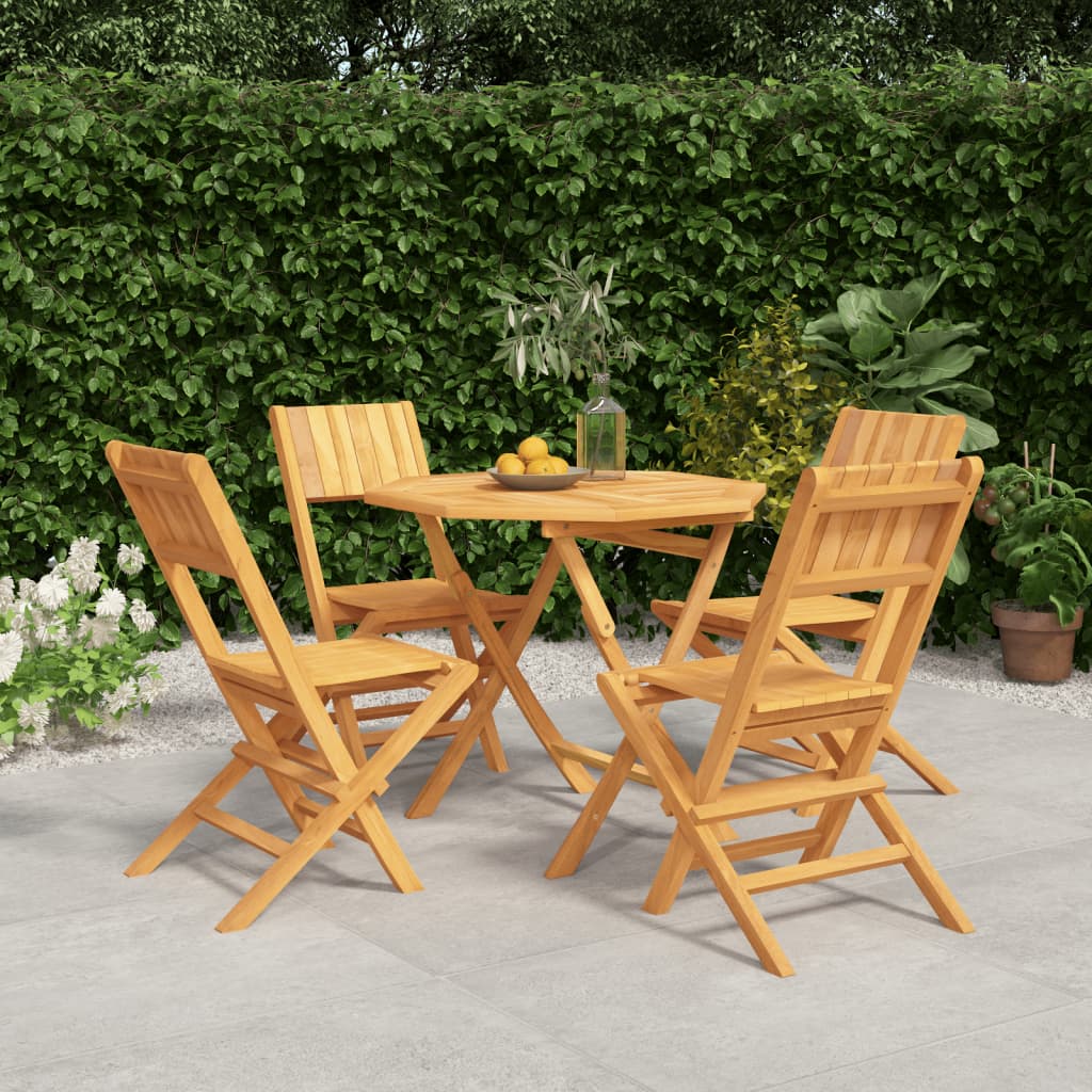 vidaXL 5-piece Garden Dining Set Solid Teak Wood