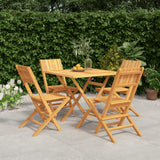 vidaXL 5-piece Garden Dining Set Solid Teak Wood
