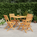 vidaXL 5-piece Garden Dining Set Solid Teak Wood