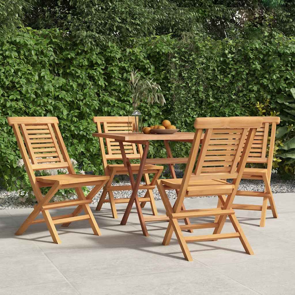 vidaXL Tuinstoelen inklapbaar 4 st 47x63x90 cm massief teakhout