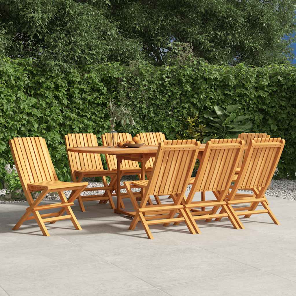 vidaXL Tuinstoelen 4 st inklapbaar 47x47x89 cm massief teakhout