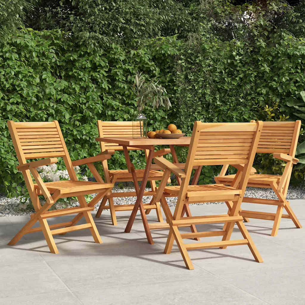 vidaXL Tuinstoelen inklapbaar 4 st 47x62x90 cm massief teakhout