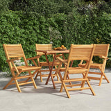 vidaXL Tuinstoelen inklapbaar 4 st 47x62x90 cm massief teakhout