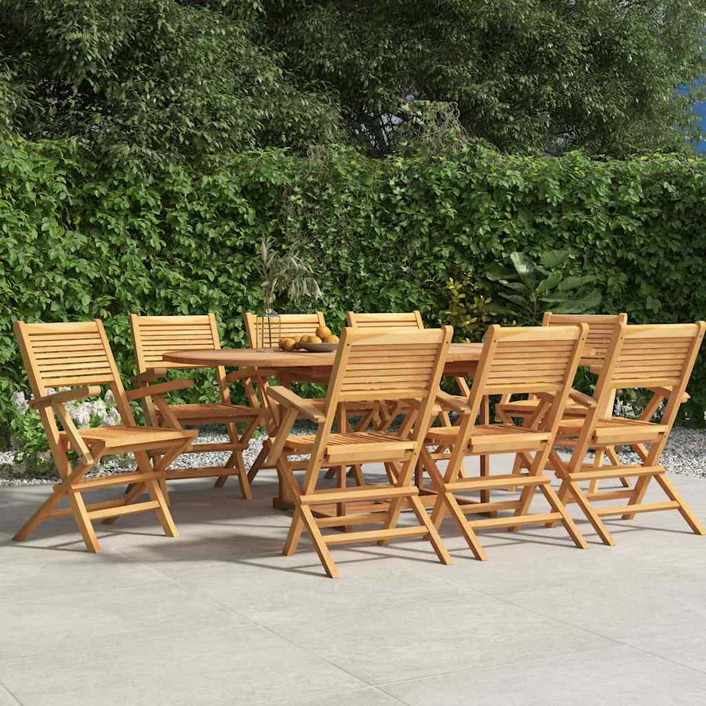 vidaXL Tuinstoelen inklapbaar 4 st 47x62x90 cm massief teakhout