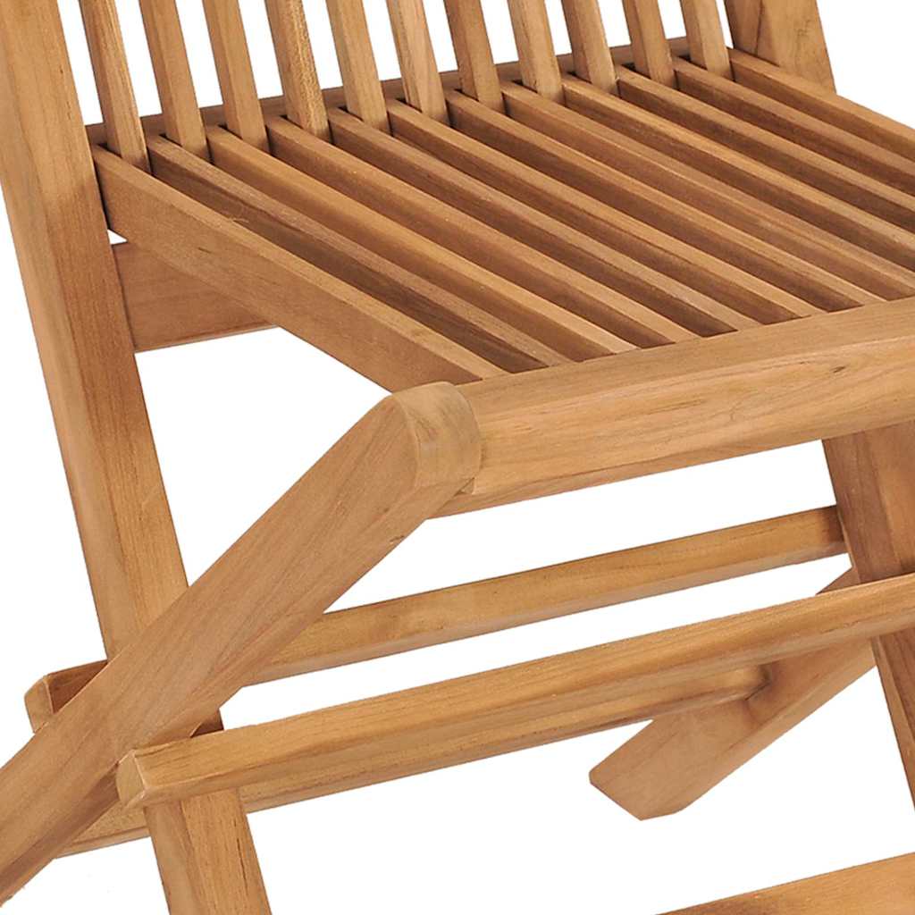 vidaXL Tuin Eettafel Set 7 pcs Bruin Massief Teakhout