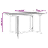 vidaXL Tuin Eettafel Set 7 pcs Bruin Massief Teakhout