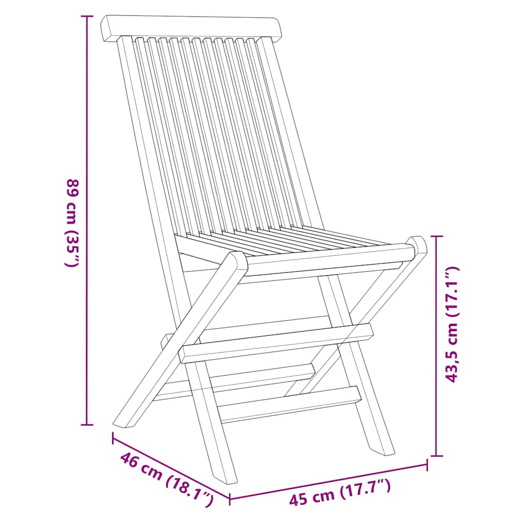vidaXL Tuin Eettafel Set 7 pcs Bruin Massief Teakhout