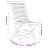 vidaXL Tuin Eettafel Set 7 pcs Bruin Massief Teakhout