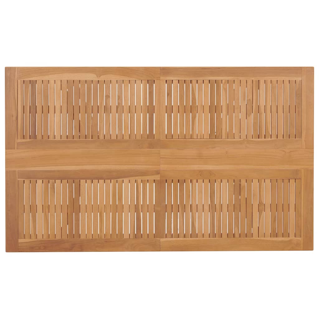 vidaXL Tuin Eettafel Set 7 pcs Bruin Massief Teakhout