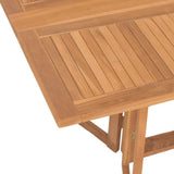 vidaXL Tuin Eettafel Set 7 pcs Bruin Massief Teakhout