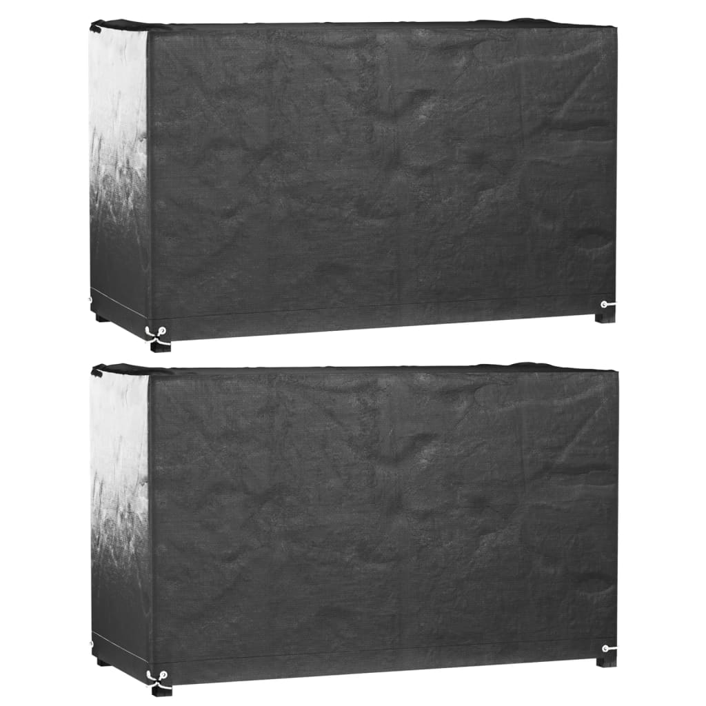 vidaXL Tuinmeubelhoezen poly rattan 2 st 4-persoons 113x113 cm