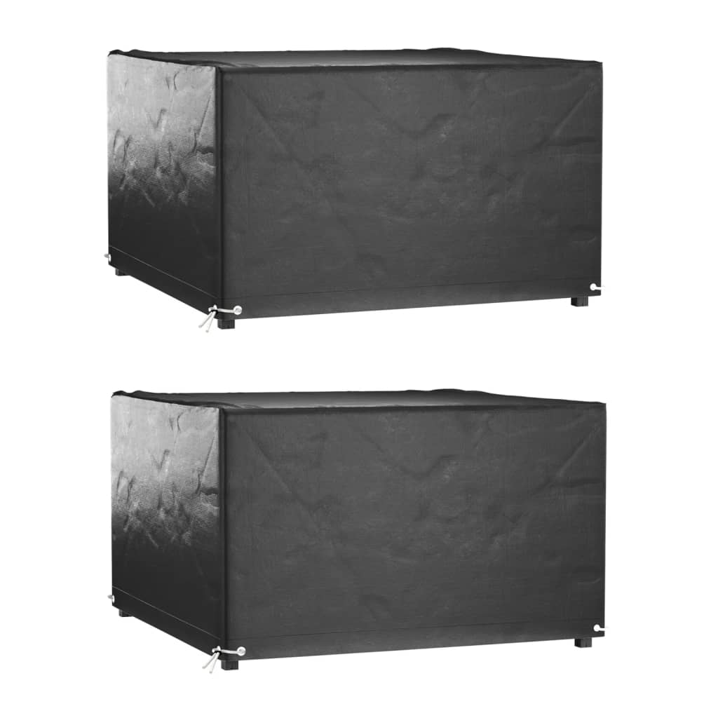 vidaXL Tuinmeubelhoezen poly rattan 2 st 4-persoons 113x113 cm