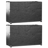 vidaXL Tuinmeubelhoezen poly rattan 2 st 4-persoons 113x113 cm