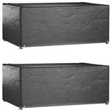 vidaXL Tuinmeubelhoezen poly rattan 2 st 4-persoons 113x113 cm