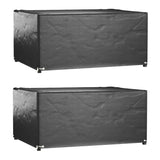 vidaXL Tuinmeubelhoezen poly rattan 2 st 4-persoons 113x113 cm