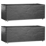 vidaXL Tuinmeubelhoezen poly rattan 2 st 4-persoons 113x113 cm