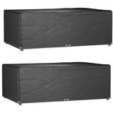 vidaXL Tuinmeubelhoezen poly rattan 2 st 4-persoons 113x113 cm