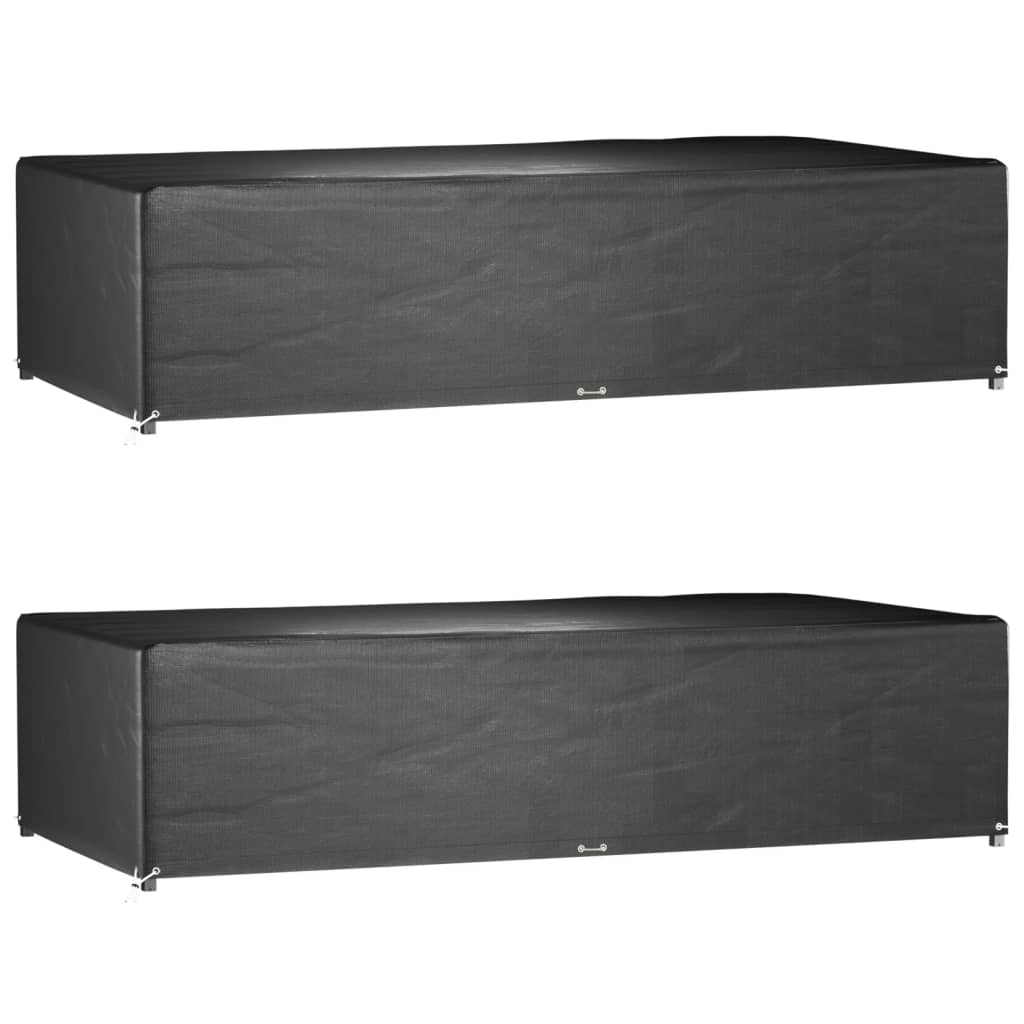 vidaXL Tuinmeubelhoezen poly rattan 2 st 4-persoons 113x113 cm