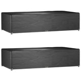 vidaXL Tuinmeubelhoezen poly rattan 2 st 4-persoons 113x113 cm
