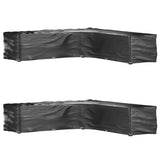 vidaXL Tuinmeubelhoezen 2 st L-vormig 12 oogjes 250x250x90 cm