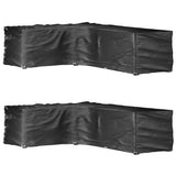 vidaXL Tuinmeubelhoezen 2 st L-vormig 12 oogjes 250x250x90 cm
