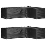 vidaXL Tuinmeubelhoezen 2 st L-vormig 12 oogjes 250x250x90 cm