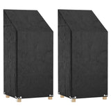 vidaXL Tuinstoelhoezen 2 st met 8 oogjes 65x65x80/120 cm polyetheen