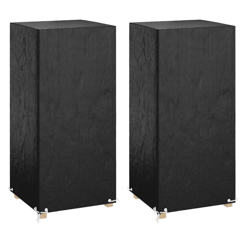 vidaXL Tuinstoelhoezen 2 st met 8 oogjes 65x65x80/120 cm polyetheen
