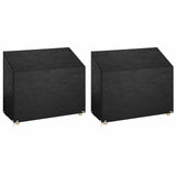 vidaXL Tuinbankhoezen 2 st 8 oogjes 130x70x70/88 cm polyetheen