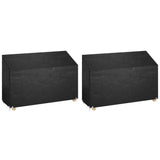 vidaXL Tuinbankhoezen 2 st 8 oogjes 130x70x70/88 cm polyetheen