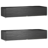 vidaXL Ligbedhoezen 2 st met 12 oogjes 205x75x40 cm polyetheen