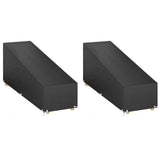 vidaXL Ligbedhoezen 2 st met 12 oogjes 205x75x40 cm polyetheen