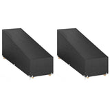 vidaXL Ligbedhoezen 2 st met 12 oogjes 205x75x40 cm polyetheen