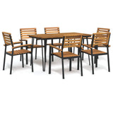 vidaXL 5-piece Garden Dining Set Solid Acacia Wood and Metal