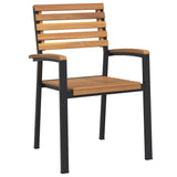 vidaXL 5-piece Garden Dining Set Solid Acacia Wood and Metal
