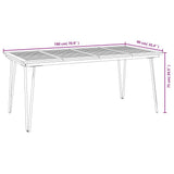 vidaXL 5-piece Garden Dining Set Solid Acacia Wood and Metal