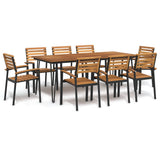 vidaXL 5-piece Garden Dining Set Solid Acacia Wood and Metal