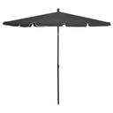 vidaXL Parasol with pole 210x140 cm sand